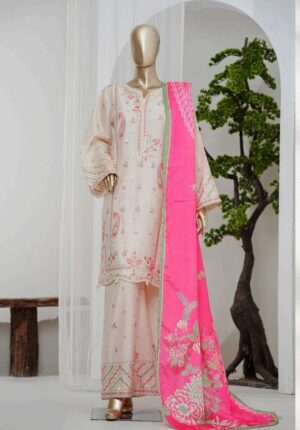 3 Piece Printed Khaddar Stitched Suit