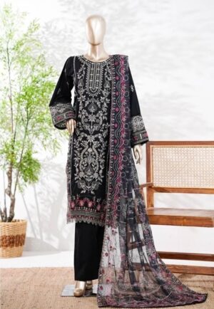 3 Piece Printed Khaddar Stitched Suit