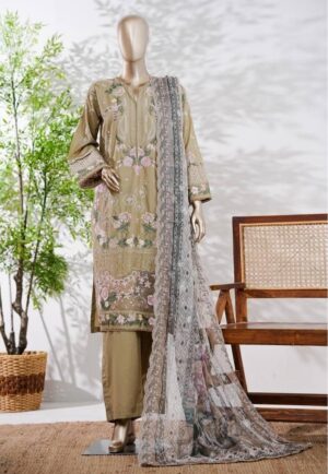 3 Piece Printed Khaddar Stitched Suit