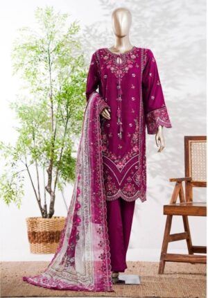 3 Piece Printed Khaddar Stitched Suit