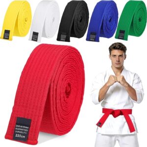 6Pcs Assorted Color Cotton Karate Belts
